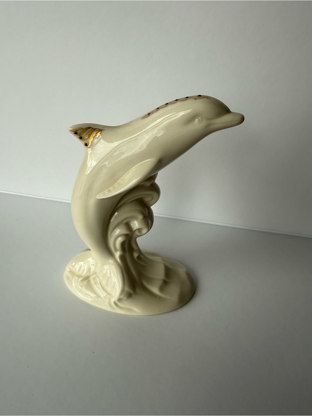 Lenox vintage dolphin jewels collection 24kt gold accents 1993 5.75 inch approx